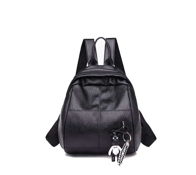 Hot Women Leather Backpacks Vintage Female Shoulder Bag Sac A Dos Travel Ladies Bagpack Mochilas School Bags For Girls Back Pack