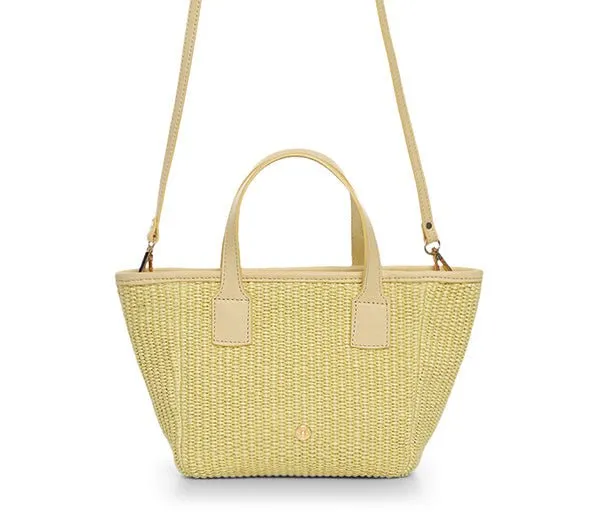Icaria Straw Mini Tote Yellow