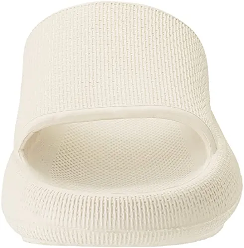 Joomra Shower Slippers for Women Mens Massage Foam Pillow House Shower Bath Bathroom Home Platform Sandals Slipers Cushion Cloud Slides for Ladies Female Male Sandles Beige 39-40