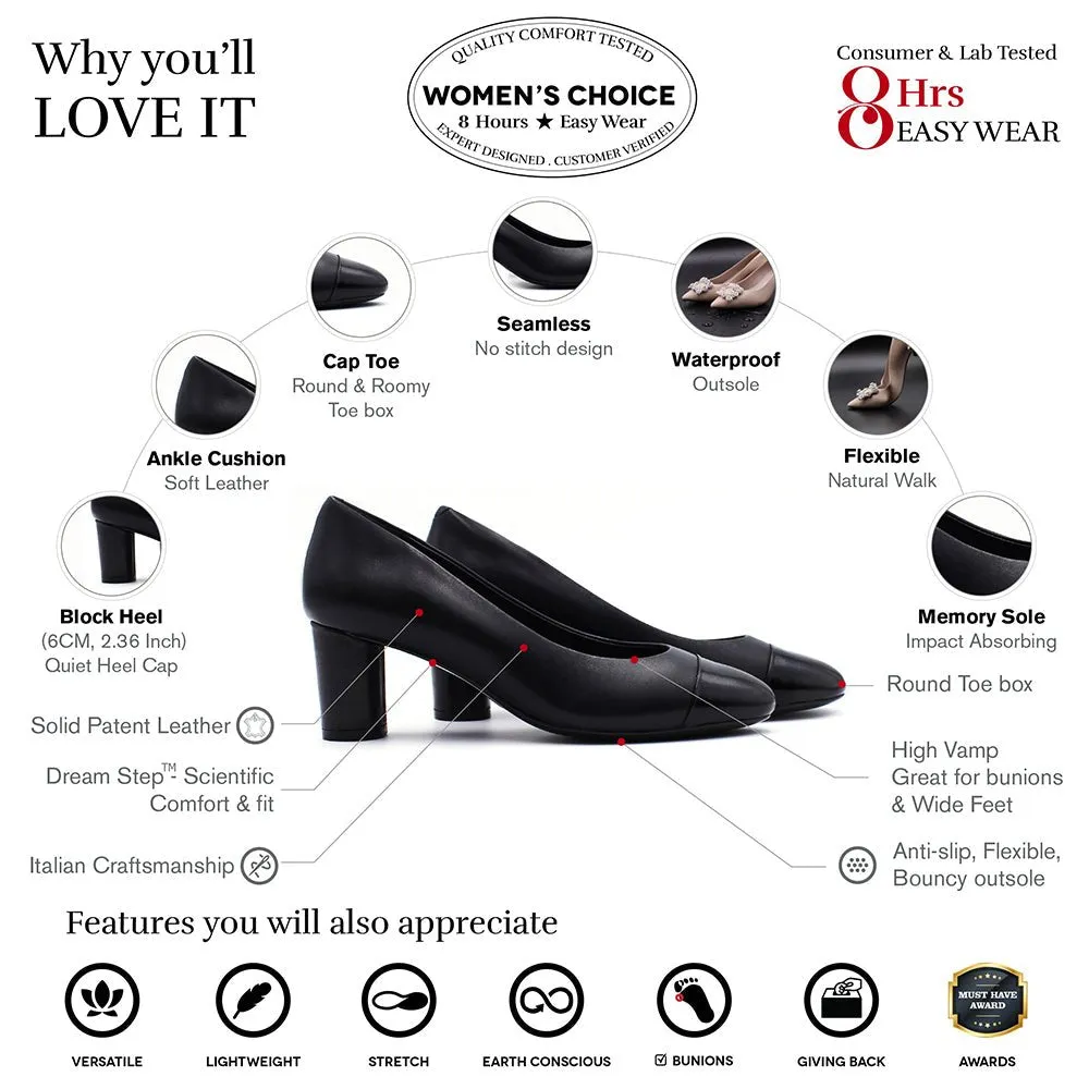 Karla Black Cap Toe Block Heels