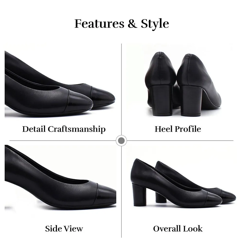 Karla Black Cap Toe Block Heels