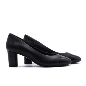 Karla Black Cap Toe Block Heels
