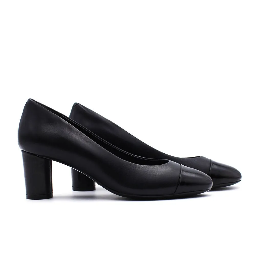 Karla Black Cap Toe Block Heels