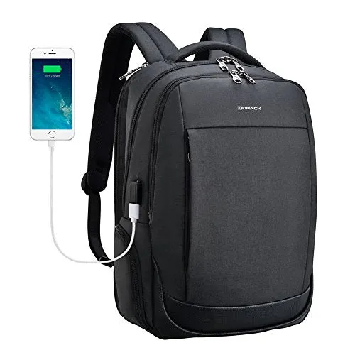 KOPACK Business Laptop Backpack Side Load Computer Travel Backpack Usb Port Water Resistant 15.6