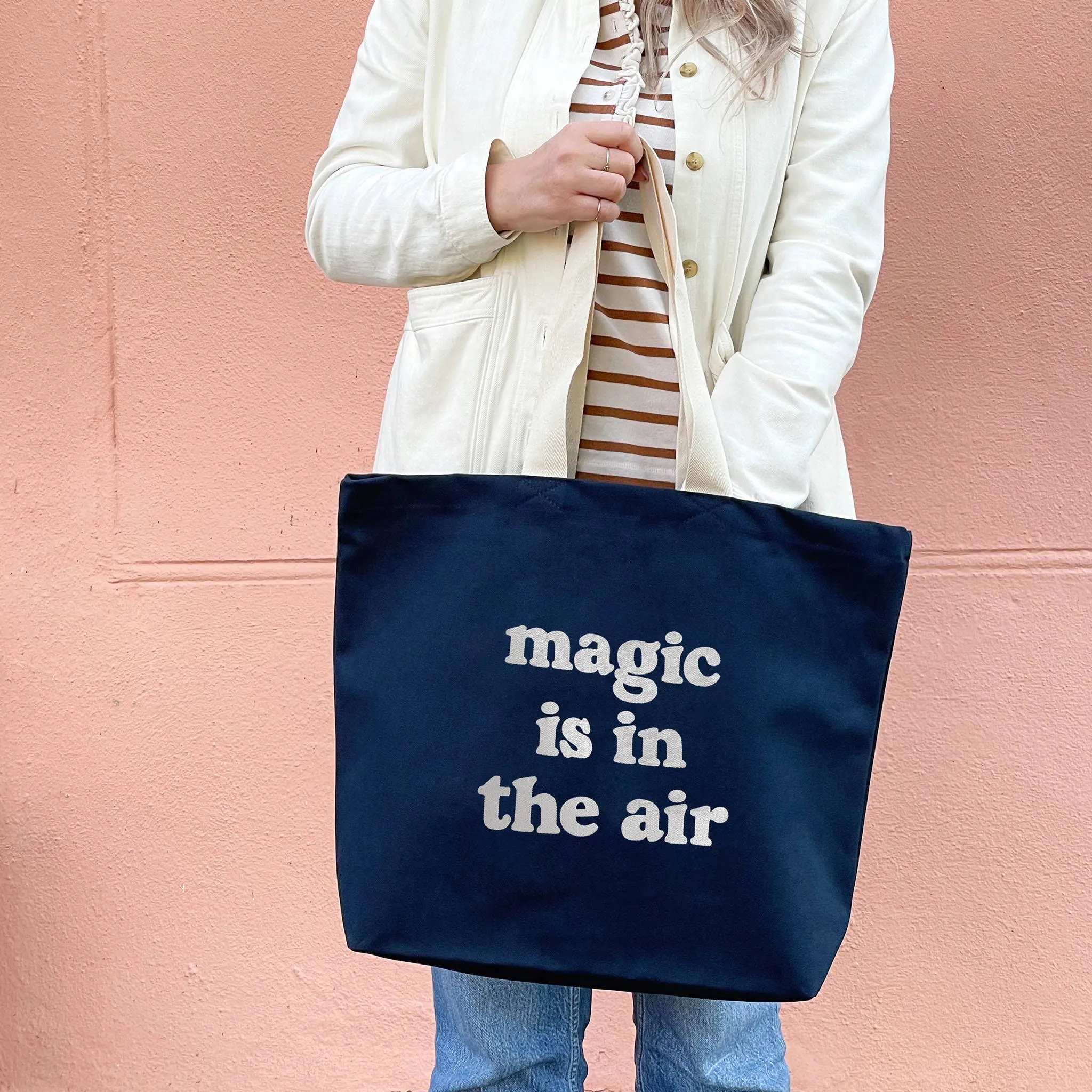 Magic is in the Air Navy Tote Bag