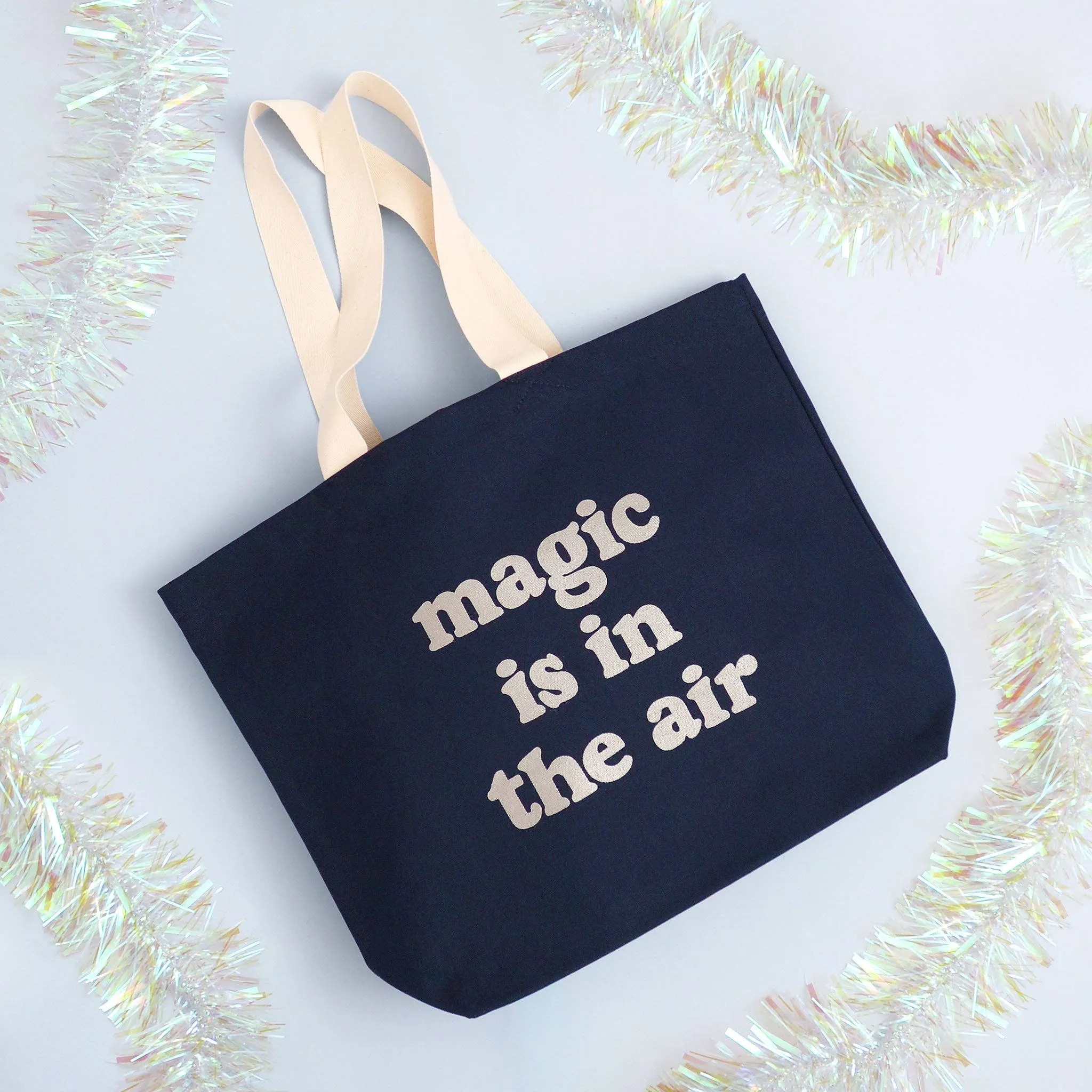 Magic is in the Air Navy Tote Bag