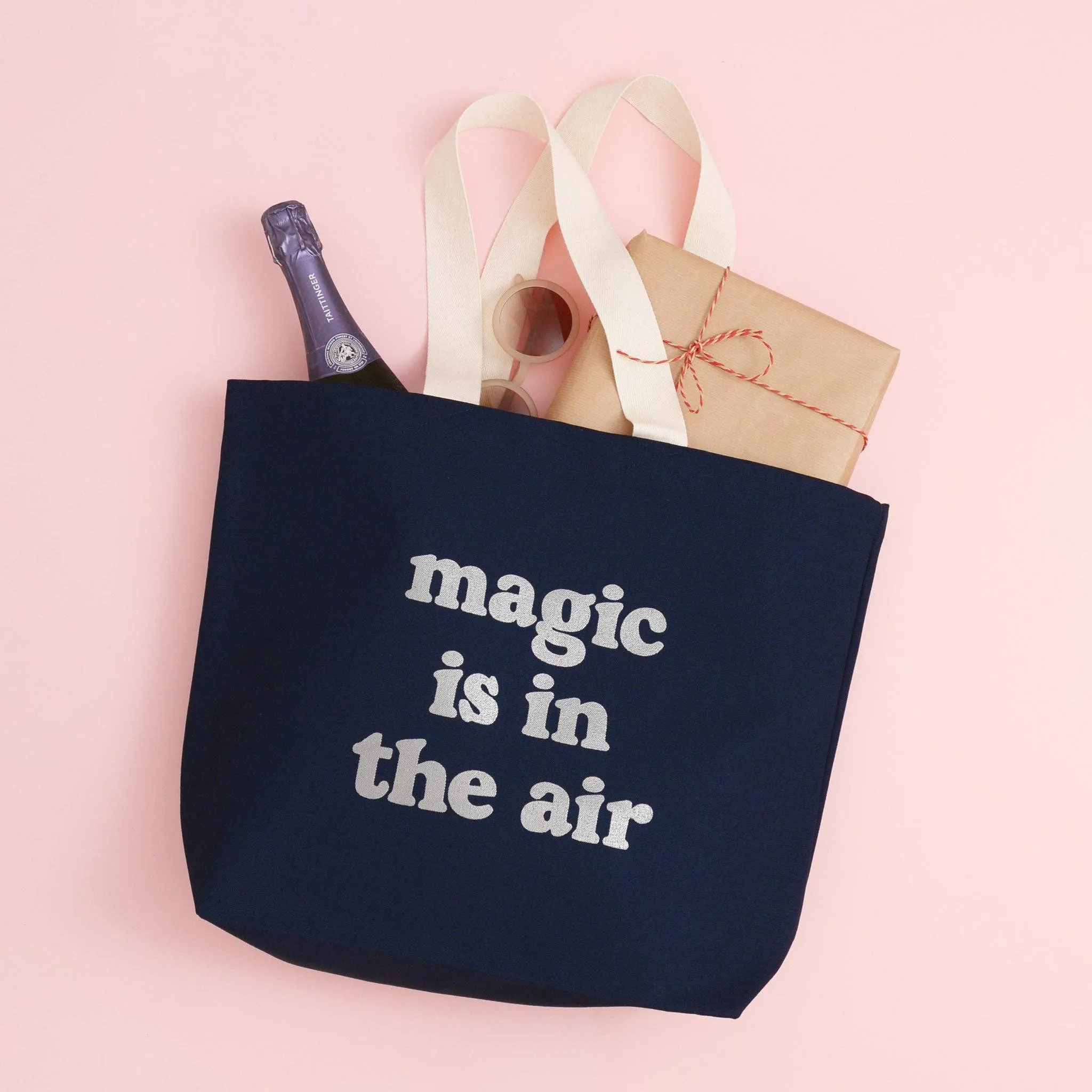 Magic is in the Air Navy Tote Bag