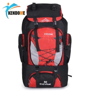 Men's 80L Big Hiking Mountaineering Backpack Climbing Camping Equipment Outdoor Travel Accessories