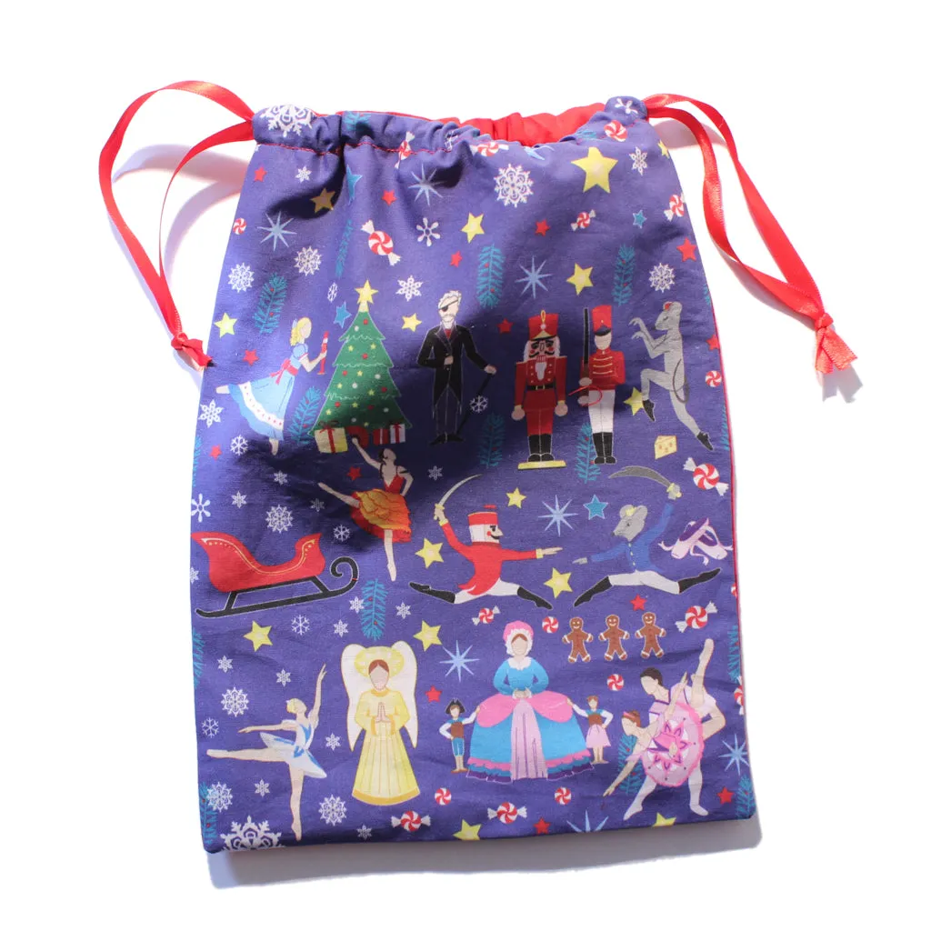 Nutcracker Ballet Drawstring Tote