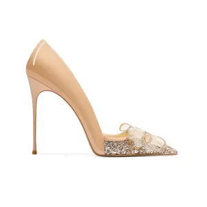 PERAC Diamante Bow High Heel Pumps - 10cm