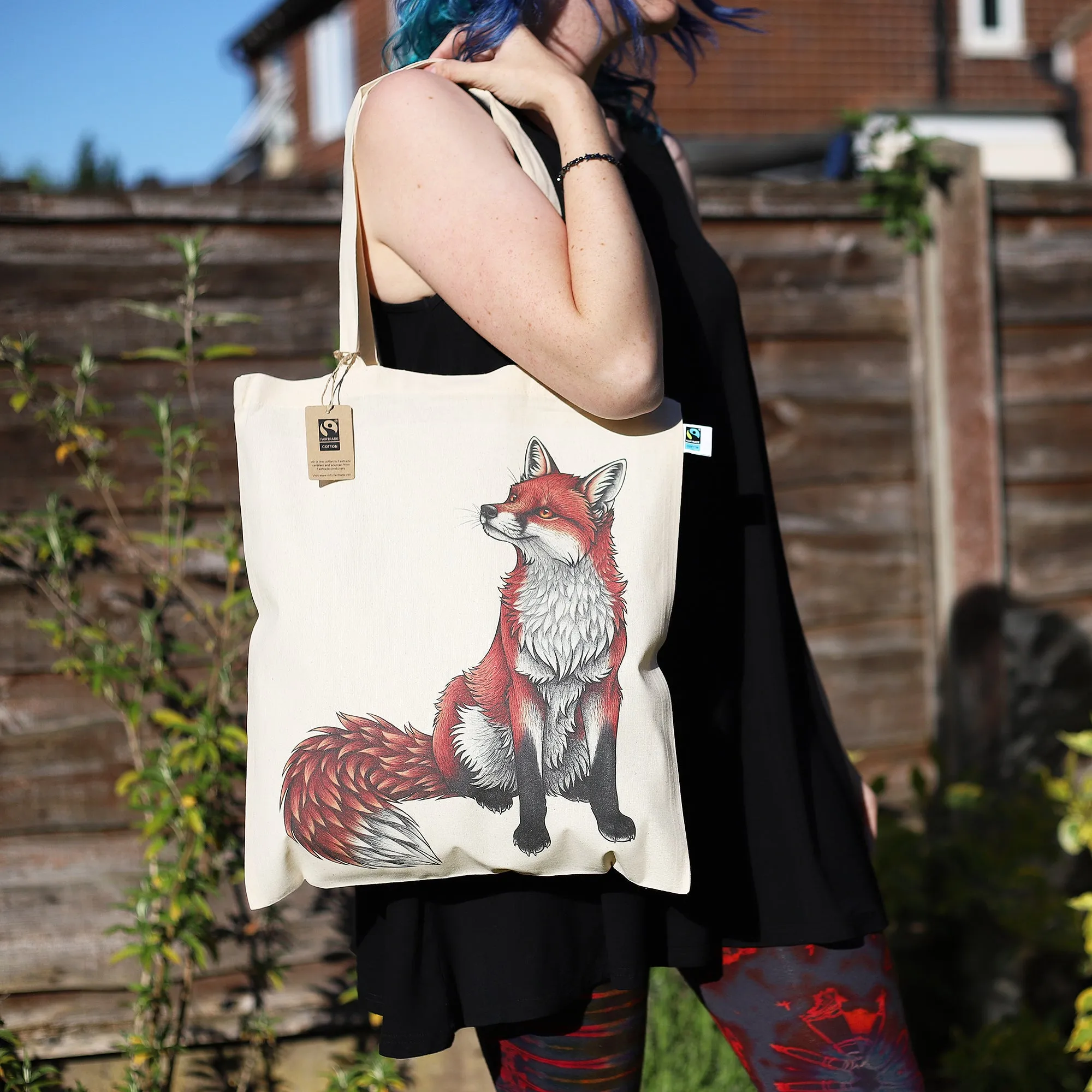 Red Fox Eco Tote Bag ~ Made from Recycled Plastic!
