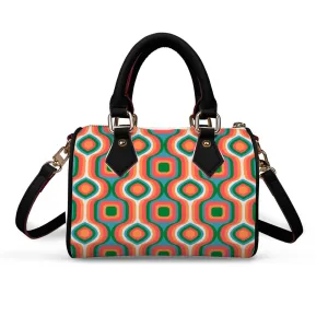 Retro Handbag Shoulder Bags Artificial Leather Handbags with Removable Strap