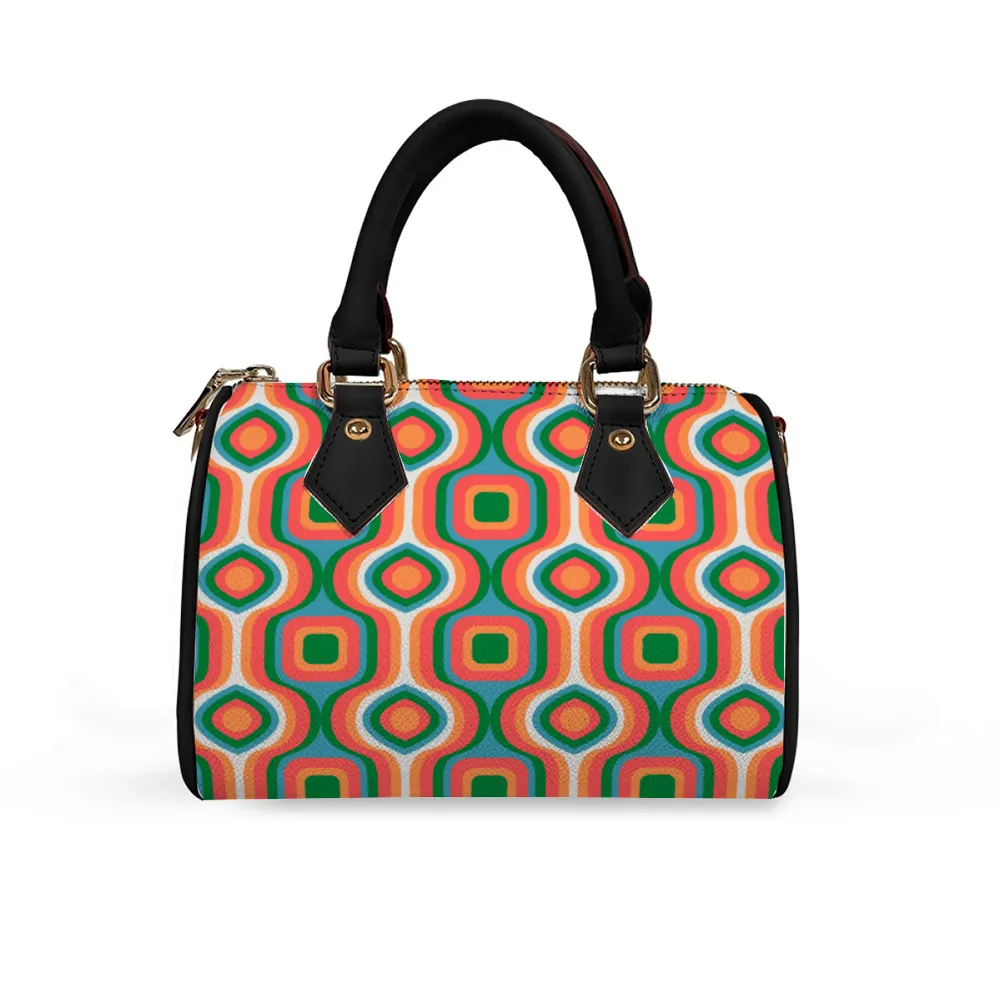 Retro Handbag Shoulder Bags Artificial Leather Handbags with Removable Strap
