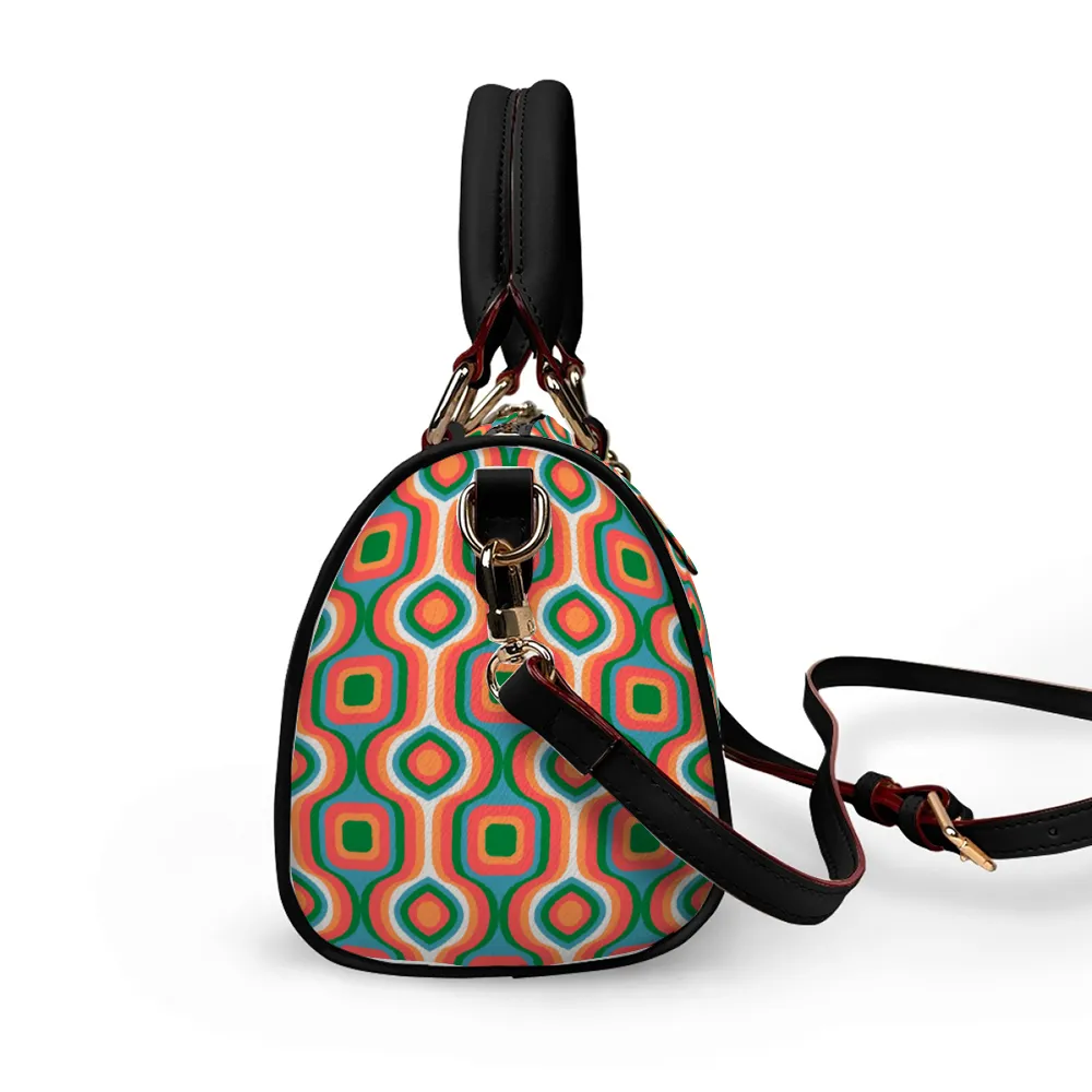 Retro Handbag Shoulder Bags Artificial Leather Handbags with Removable Strap