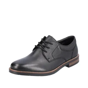 Rieker 13510-00 Mens Black Leather & Textile Lace Up Shoes