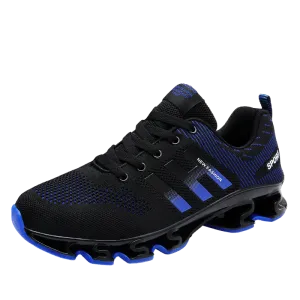 Running Shoes Men Non Slip Ultra Lightweight Sport Shoes Breathable Athletic Sneakers Jogging Gym Shoes Big Size 45 Blue Color