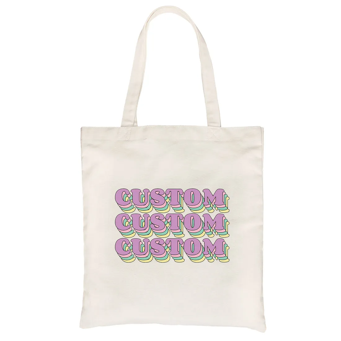 Sorority Theme Purple Top Text Creative Personalized Canvas Bag