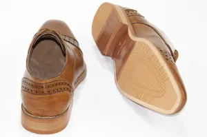 Tan Leather Lace-Ups