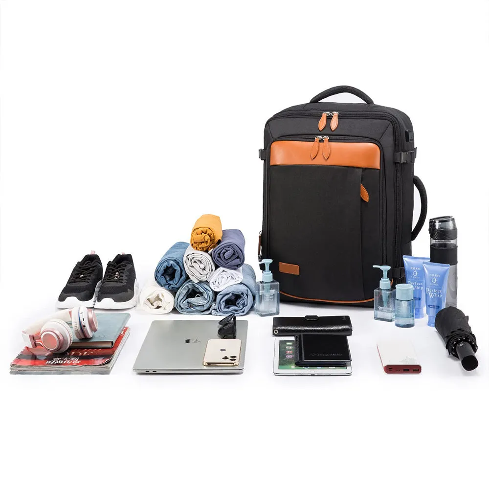 Travel Laptop Backpack Carry on Luggage Bag with 3 Packing Cubes and Shoe Bag