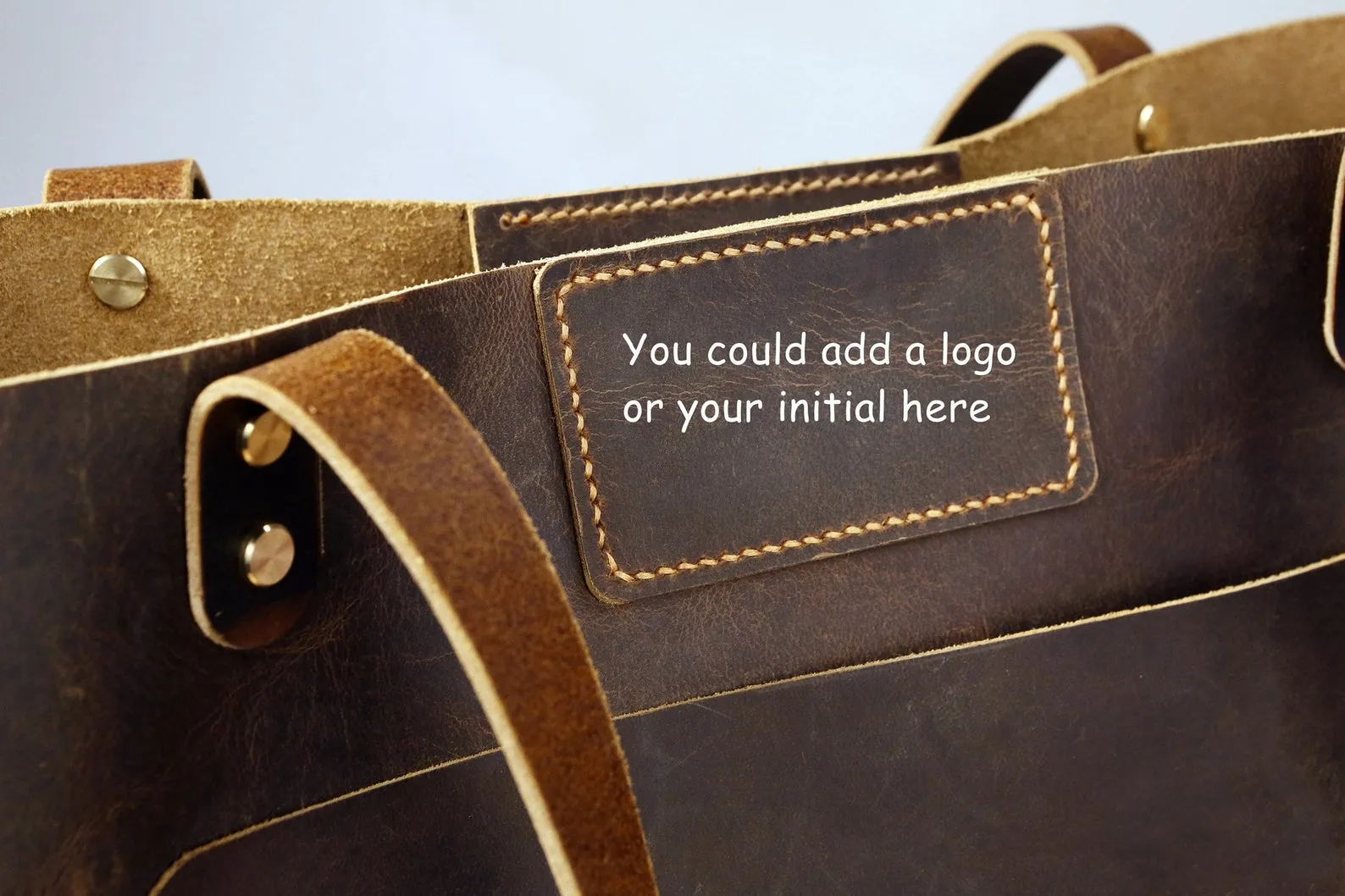 Vintage leather extra large tote bags