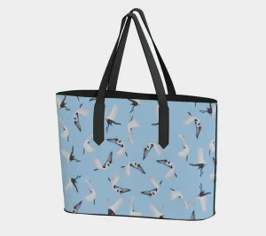 White Egret Lunchtime Traffic Vegan Tote Bag