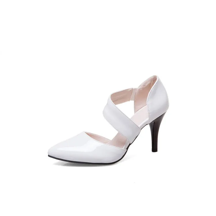 Women's Pointed Toe Shallow Hollow Out High Heel Stiletto Sandals