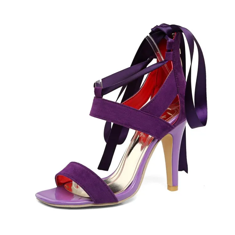 Women's Tied Strap Stiletto Heels Sandals