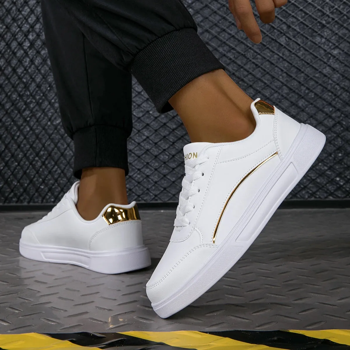 YRZL White Shoes Casual Shoes for Men Comfortable White Sneakers Lightweight Walking Women Shoes Tenis Masculino Plus Size 36-45